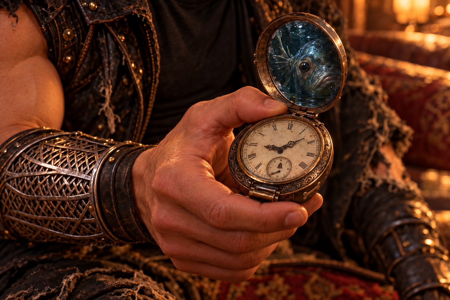 Fan interpretation of a face in a watch